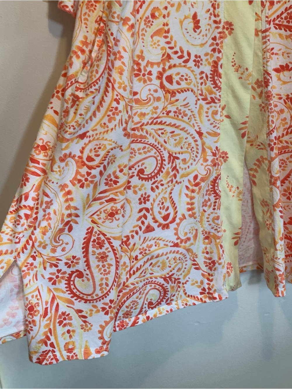 Carole Hochman Cotton Paisley Summer Lounge Robe 1x - Picture 4 of 9